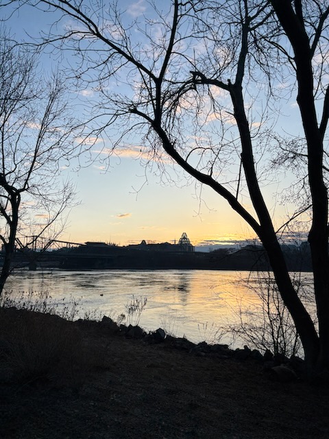 National Gallery of Canada in the sunrise, shot from the Gatineau side